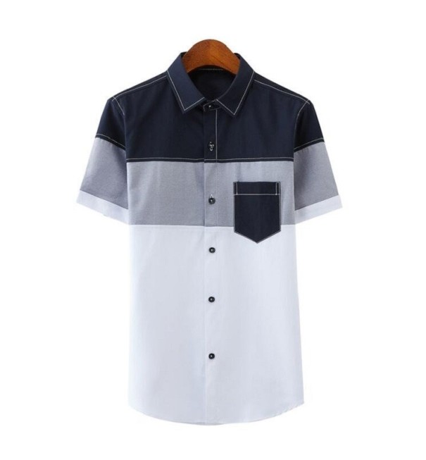 Camisa de manga corta para hombre F802 blanco XS