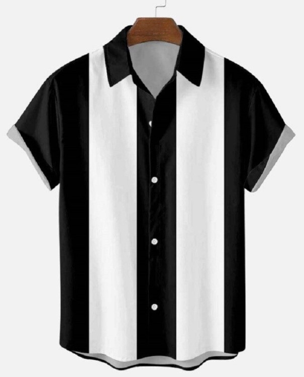 Camisa de manga corta para hombre F846 blanco L