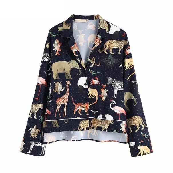 Camisa de mujer con animales M