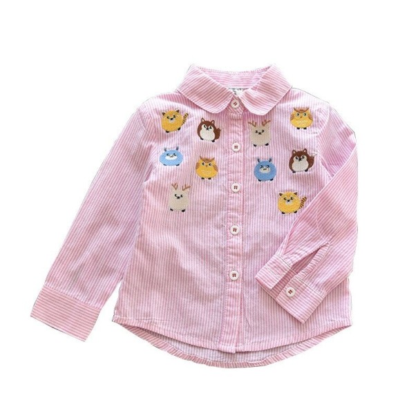 Camisa de niña L1775 rosa 3