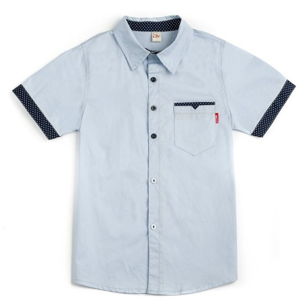 Camisa de niño L1804 azul claro 7