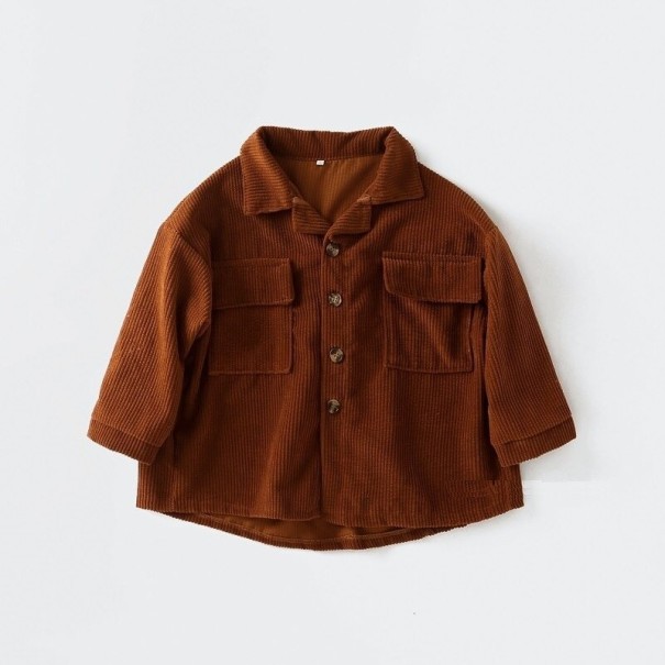 Camisa infantil L1751 marrón 6