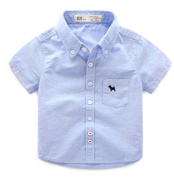 Camisa infantil L1793 azul claro 3