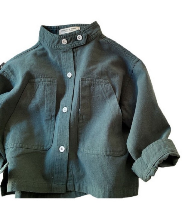 Camisa Infantil L1810 verde escuro 5