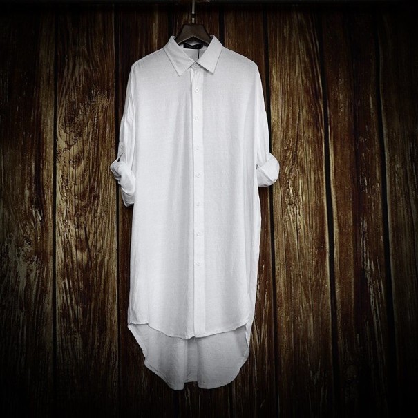 Camisa larga blanco XL