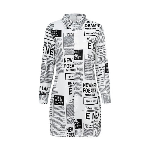Camisa larga de mujer con inscripciones M