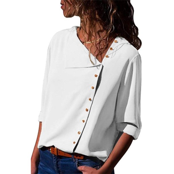 Camisa lisa mujer Lara blanco XS