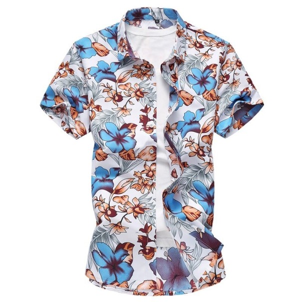 Camisa masculina com flores F688 S 3