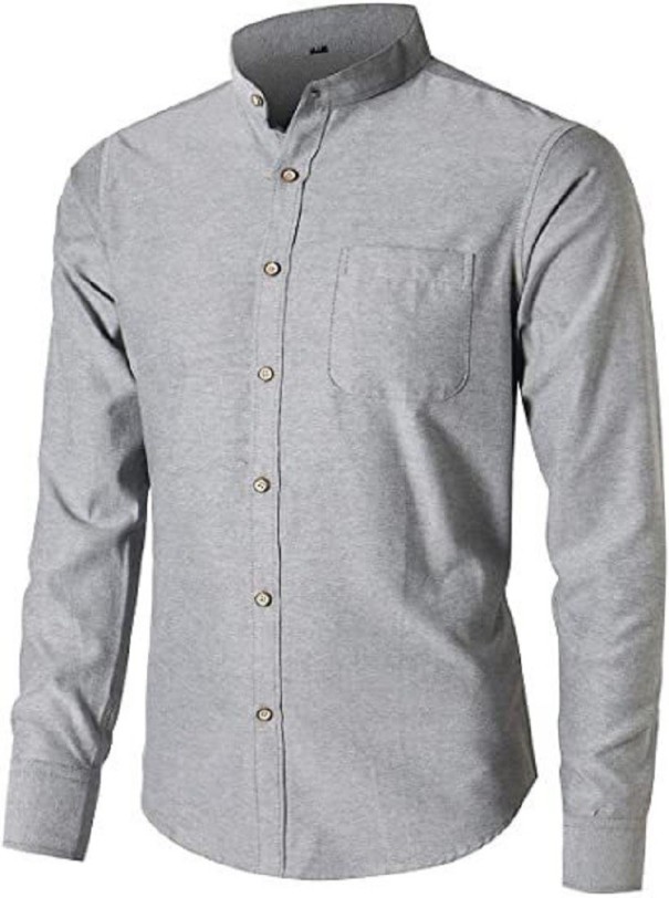 Camisa Masculina F672 cinzento L 2