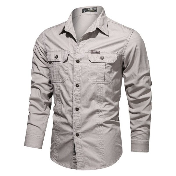 Camisa Masculina F696 creme XL
