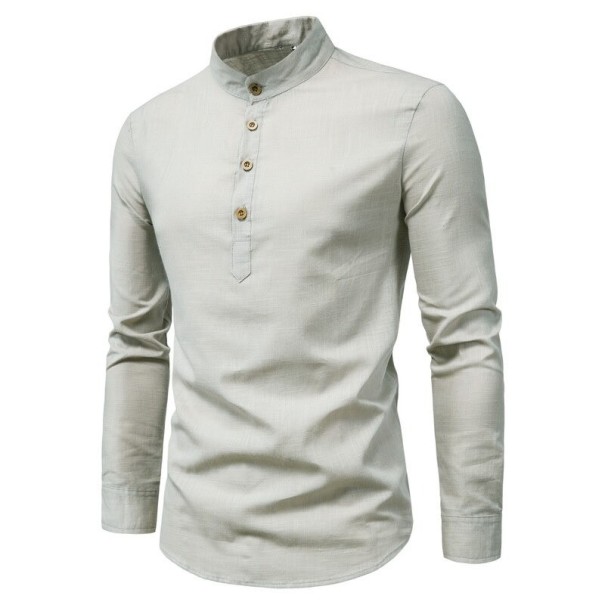 Camisa Masculina F825 cinzento S