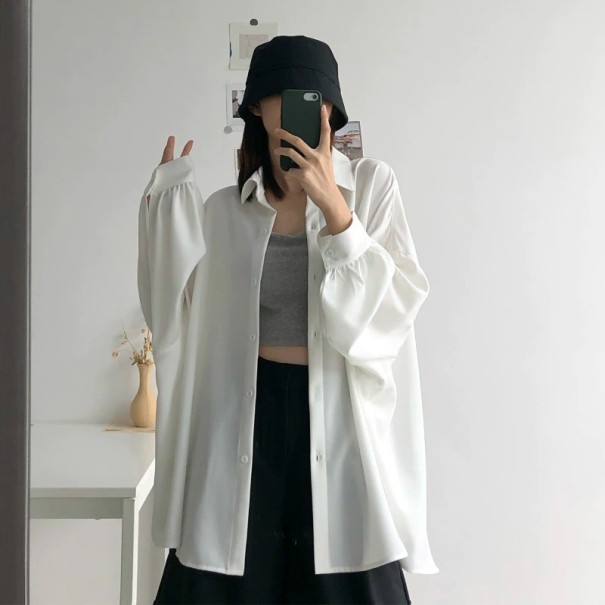 Camisa oversize mujer P2451 blanco L