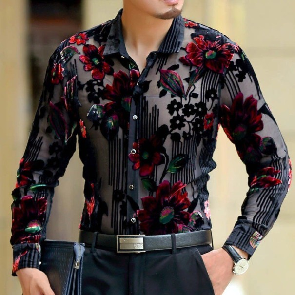Camisa translúcida de hombre XL 2