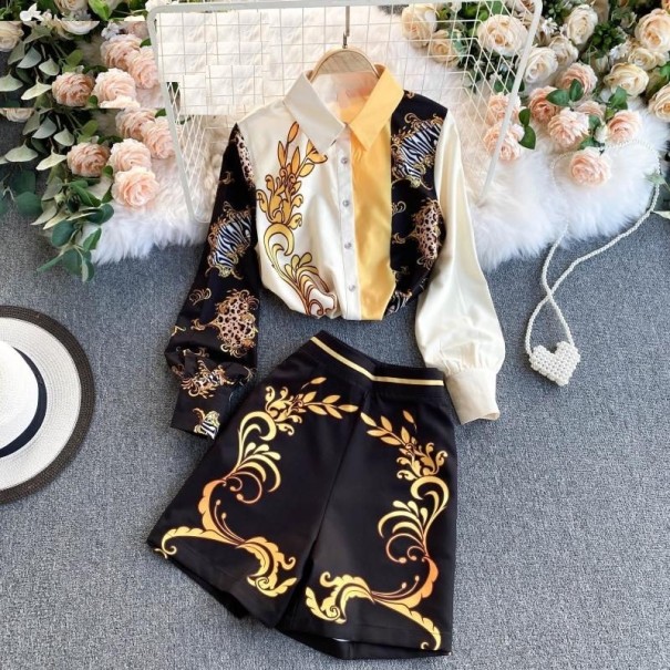 Camisa y pantalón corto de mujer B1288 M