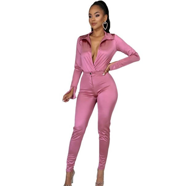 Camisa y pantalón de mujer B1077 rosa XL