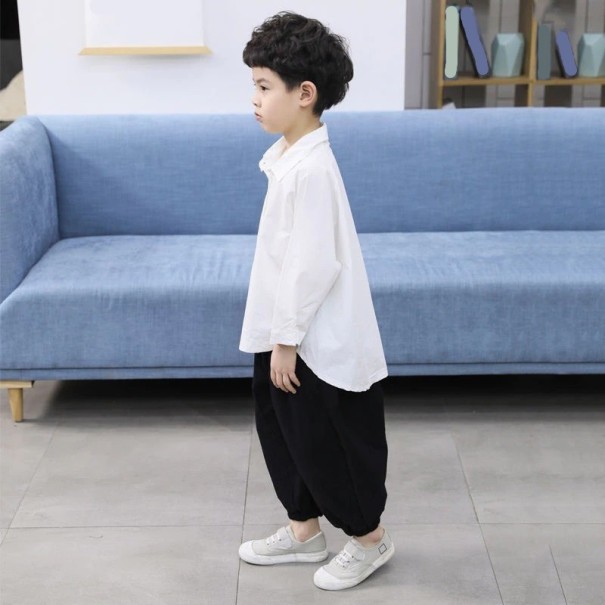 Camisa y pantalón niño L1647 blanco 3
