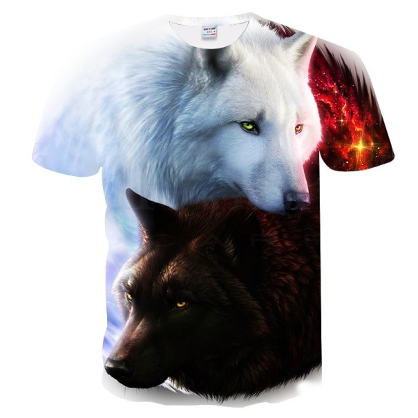 Camiseta 3D Masculina - Lobos M
