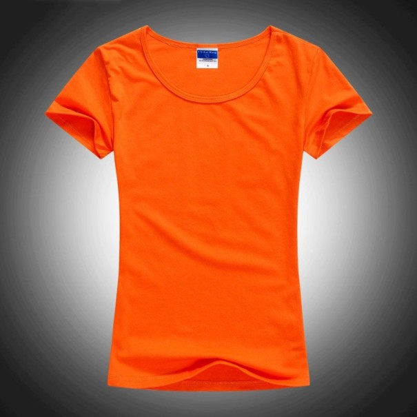 Camiseta básica mujer A986 naranja XS