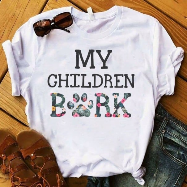 Camiseta blanca de mujer con patas XS 5