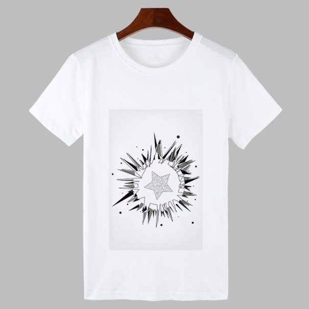 Camiseta blanca mujer con estampado B193 4XL 2