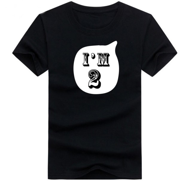 Camiseta de aniversário infantil B1510 preto 12-24 meses B