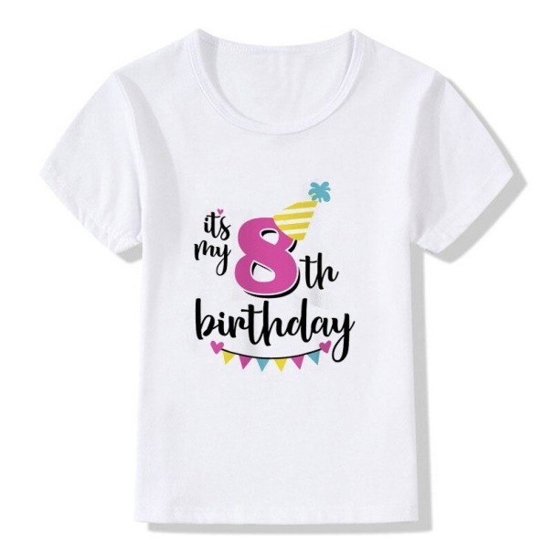 Camiseta de aniversário infantil 9 G