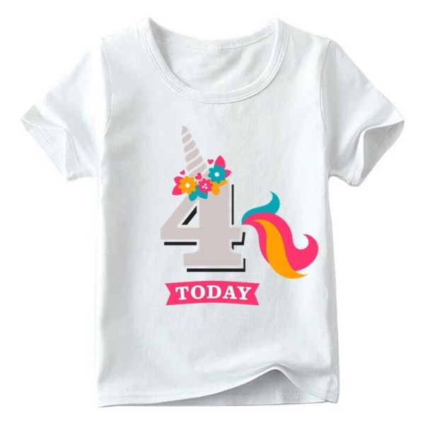 Camiseta de aniversário para meninas B1522 7 D