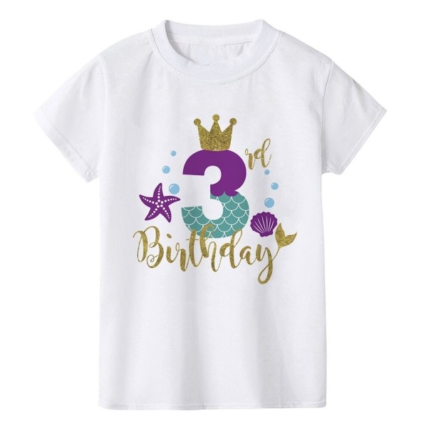 Camiseta de aniversário para meninas 3 B