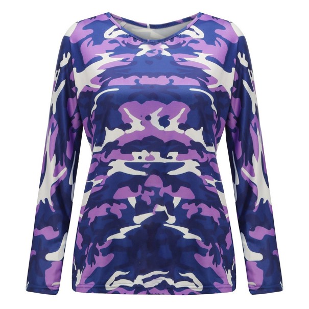 Camiseta de camuflaje de manga larga para mujer S 4