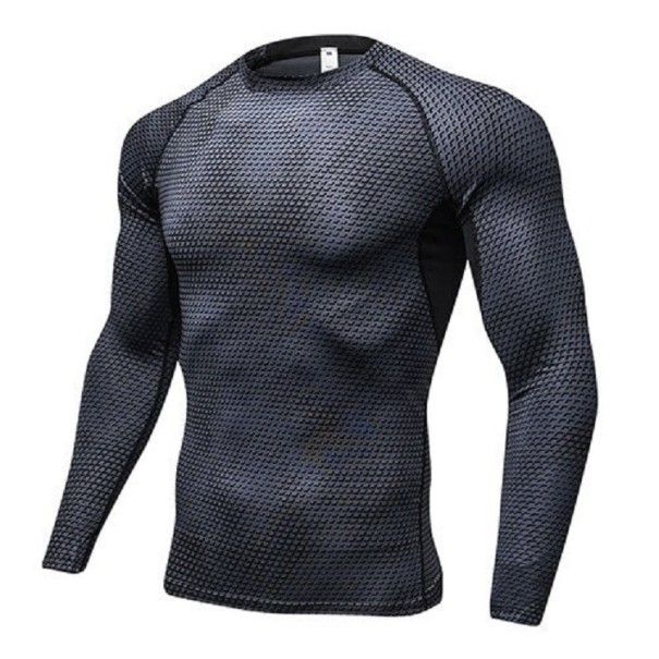 Camiseta de compresión para hombre F1758 negro L 2