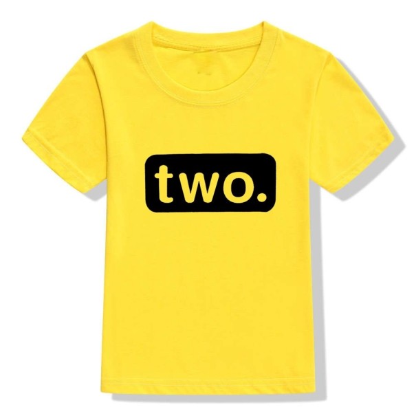 Camiseta de cumpleaños infantil B1578 amarillo 3 B