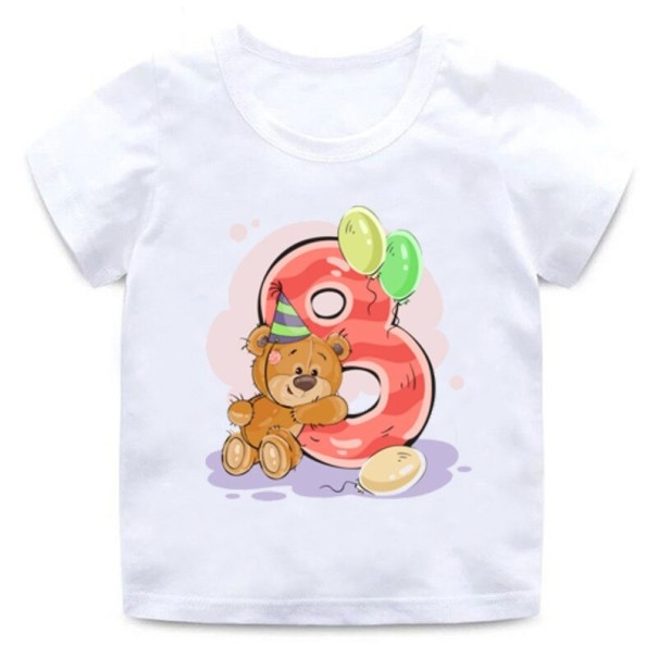Camiseta de cumpleaños infantil B1607 9 H