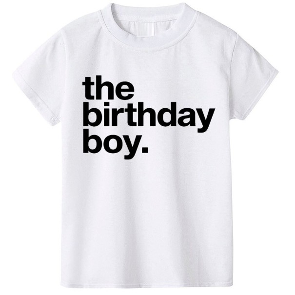 Camiseta de cumpleaños para niño B1625 blanco 4