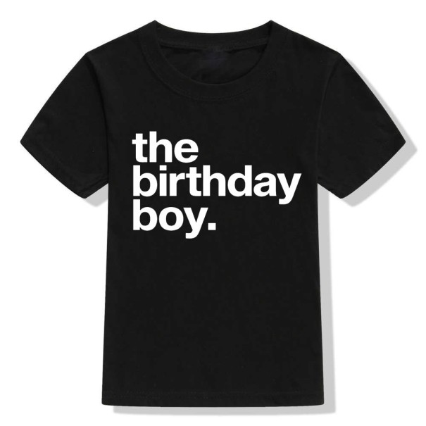 Camiseta de cumpleaños para niño B1625 negro 8