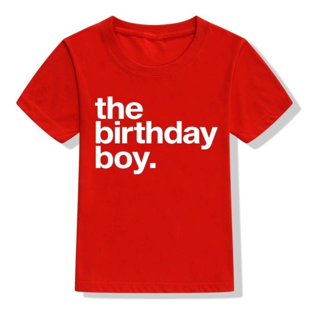 Camiseta de cumpleaños para niño B1625 rojo 6-12 meses