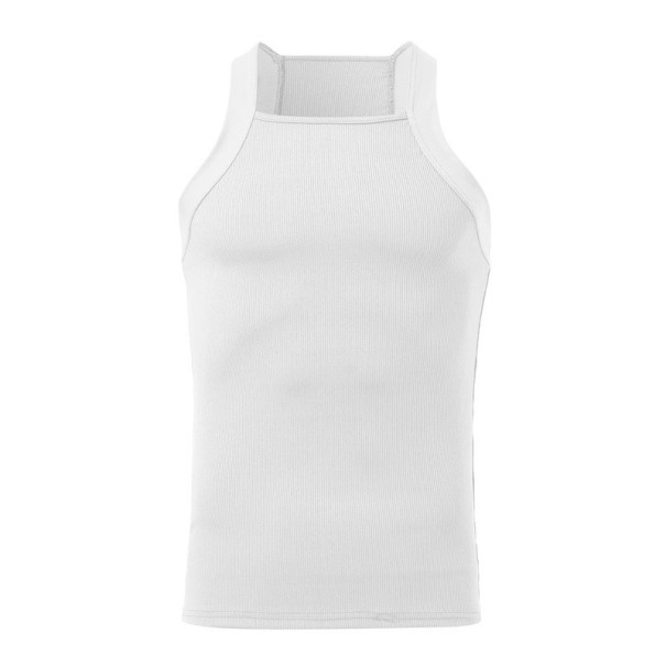 Camiseta de hombre con escote en O Camiseta deportiva de poliéster Unisex ligera y transpirable para el verano y el ejercicio blanco S