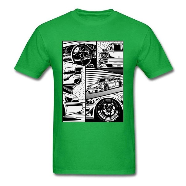 Camiseta de hombre T2329 verde XL