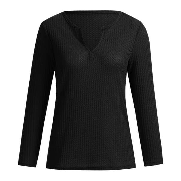 Camiseta de manga larga para mujer B154 negro 3XL