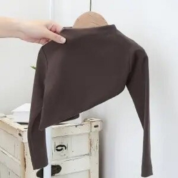 Camiseta de manga larga para niños T2506 marrón oscuro 6