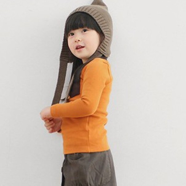 Camiseta de manga larga para niños T2534 amarillo oscuro 5