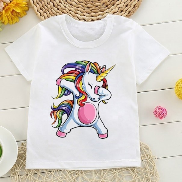 Camiseta de menina com unicórnio B1499 3 D