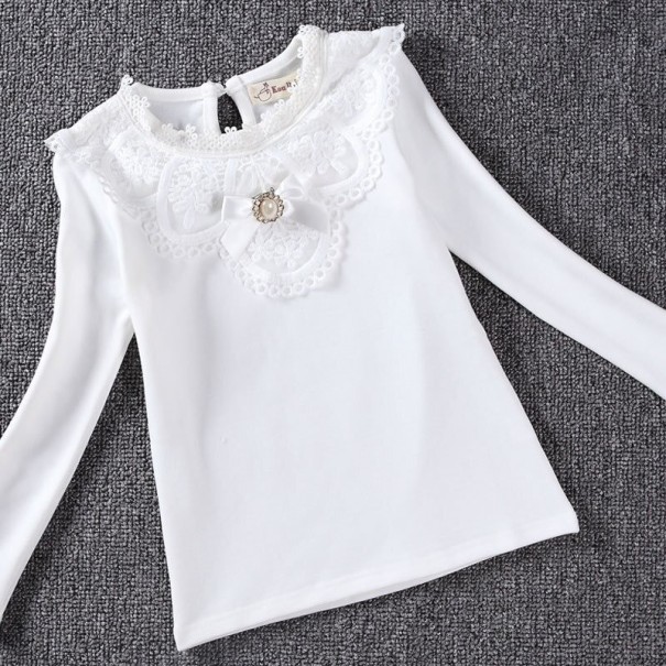 Camiseta de menina L1744 branco 6