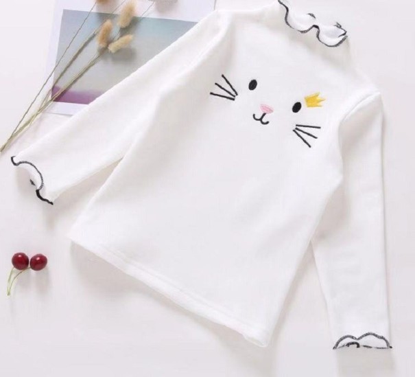 Camiseta de menina T2546 branco 2