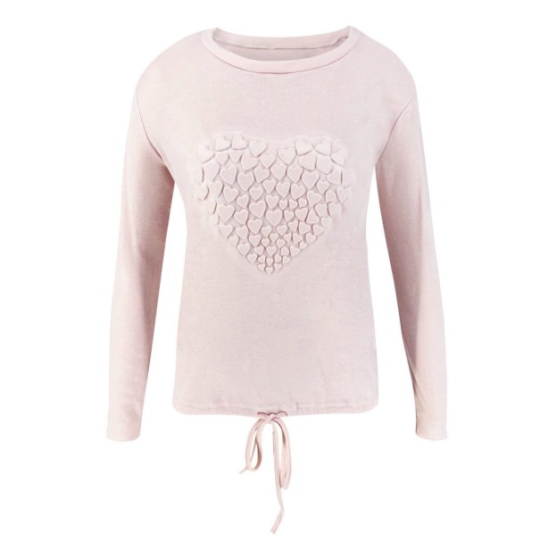 Camiseta de mujer con corazones S
