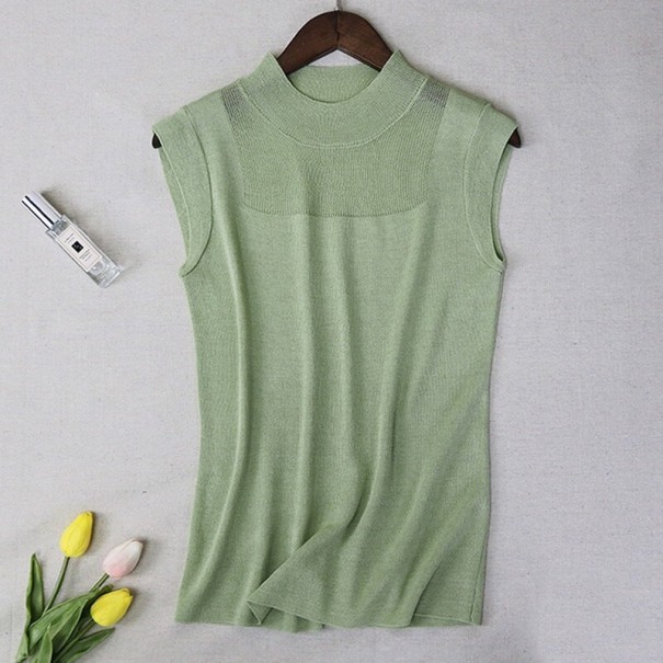 Camiseta de mujer con cuello alto B257 verde