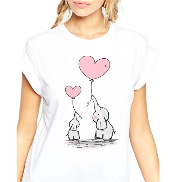 Camiseta de mujer con elefantes M