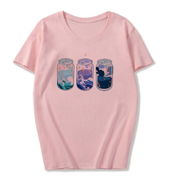 Camiseta de mujer con estampado de bebida XS 4 Camiseta de mujer con estampado de bebida XS 4