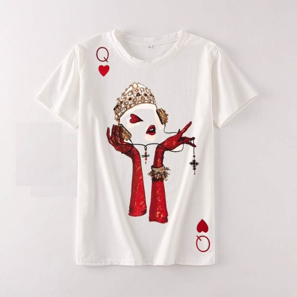 Camiseta de mujer con estampado de reina M 5