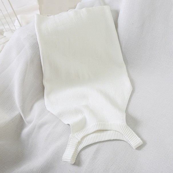 Camiseta de tirantes elástica para mujer A1075 blanco XS