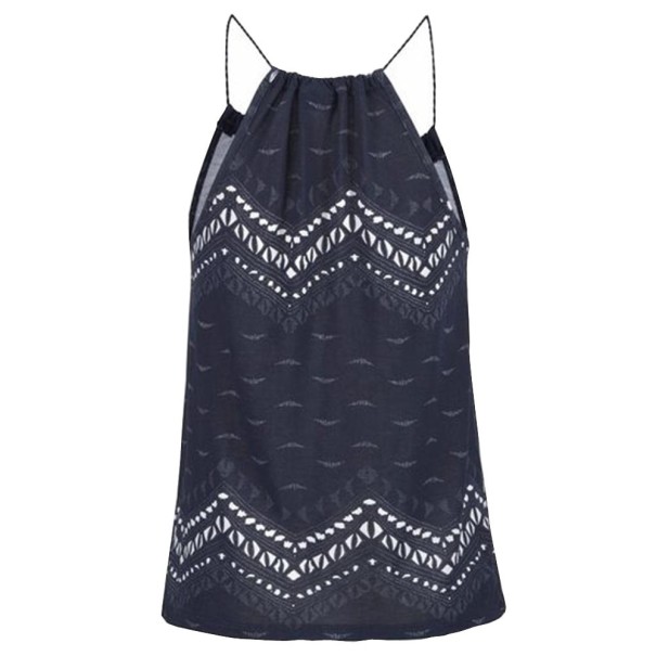 Camiseta de tirantes para mujer, color azul oscuro M